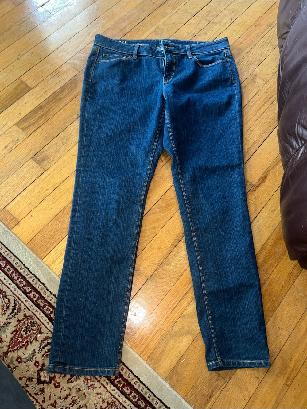 LOFT Women's Classic Straight Leg Jeans in Dark Indigo